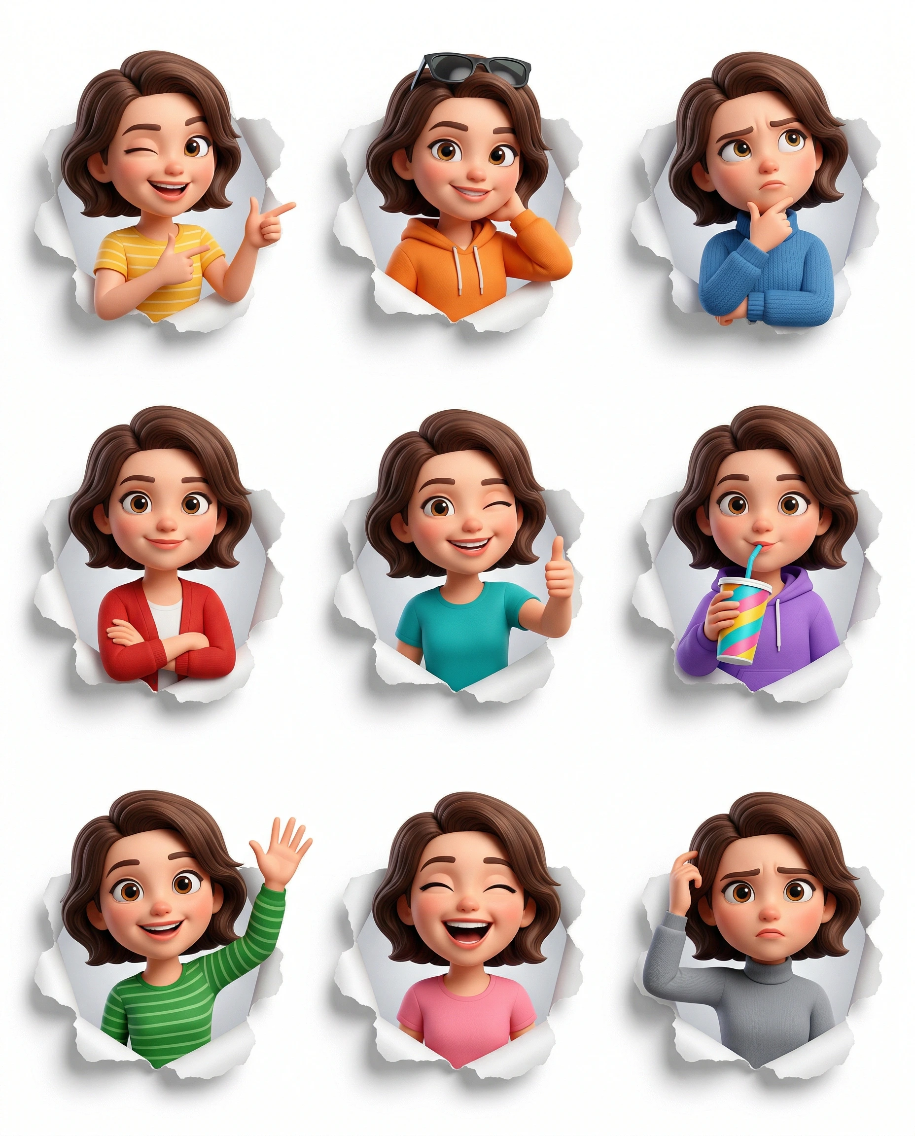 Double Thumbs Up Character