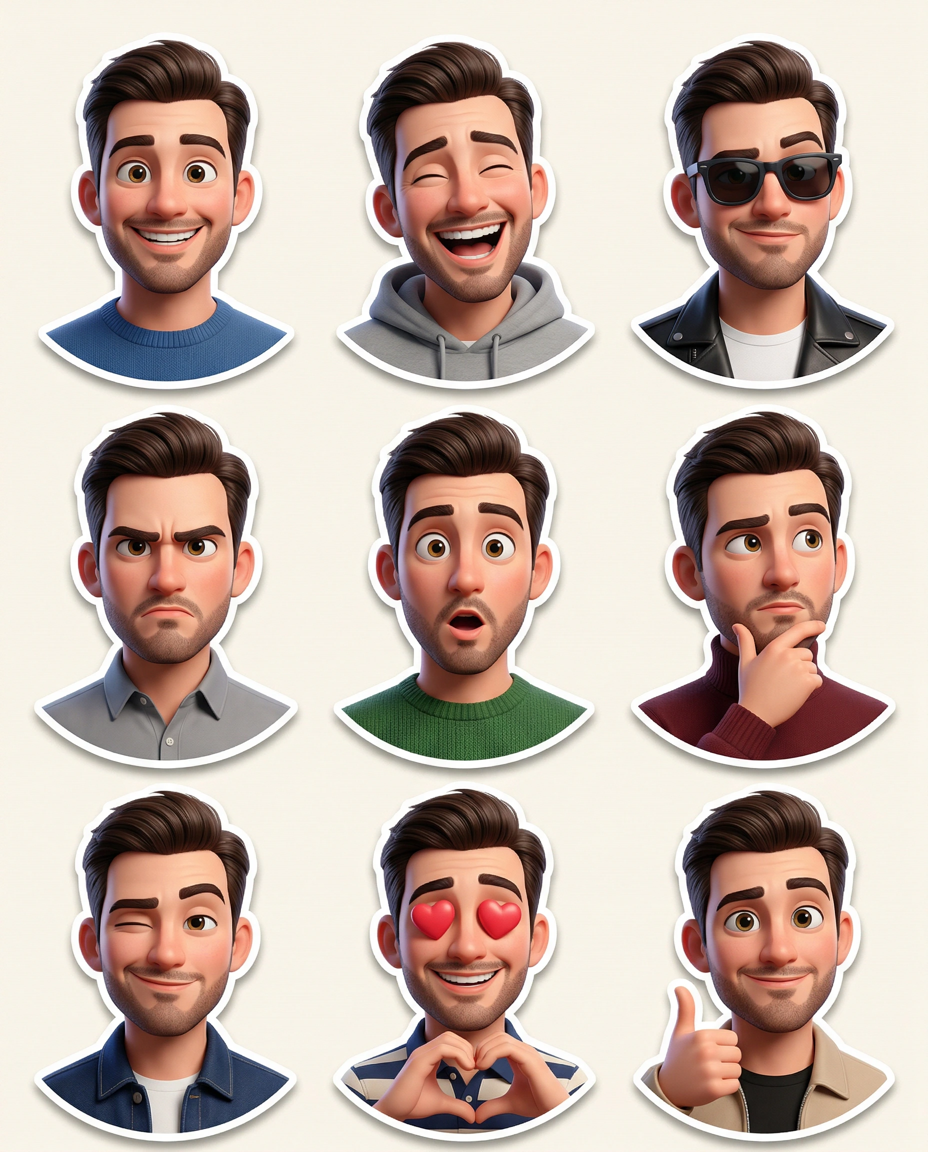 Male Avatar Sticker Collection