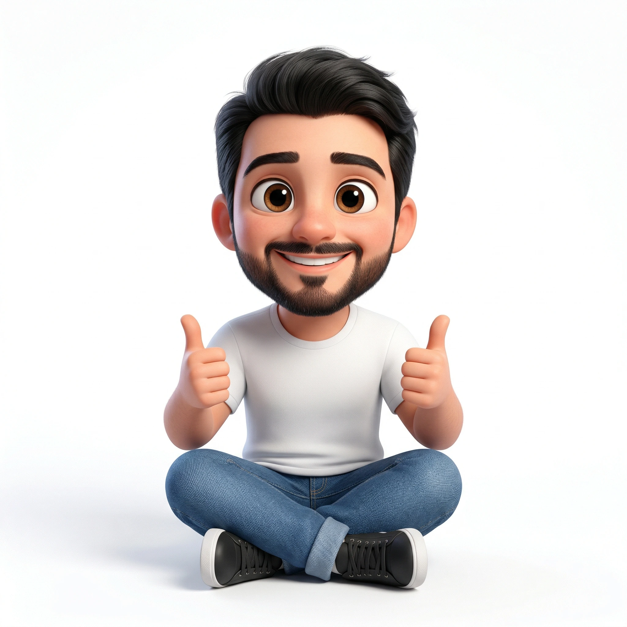 Cheerful Man Thumbs Up