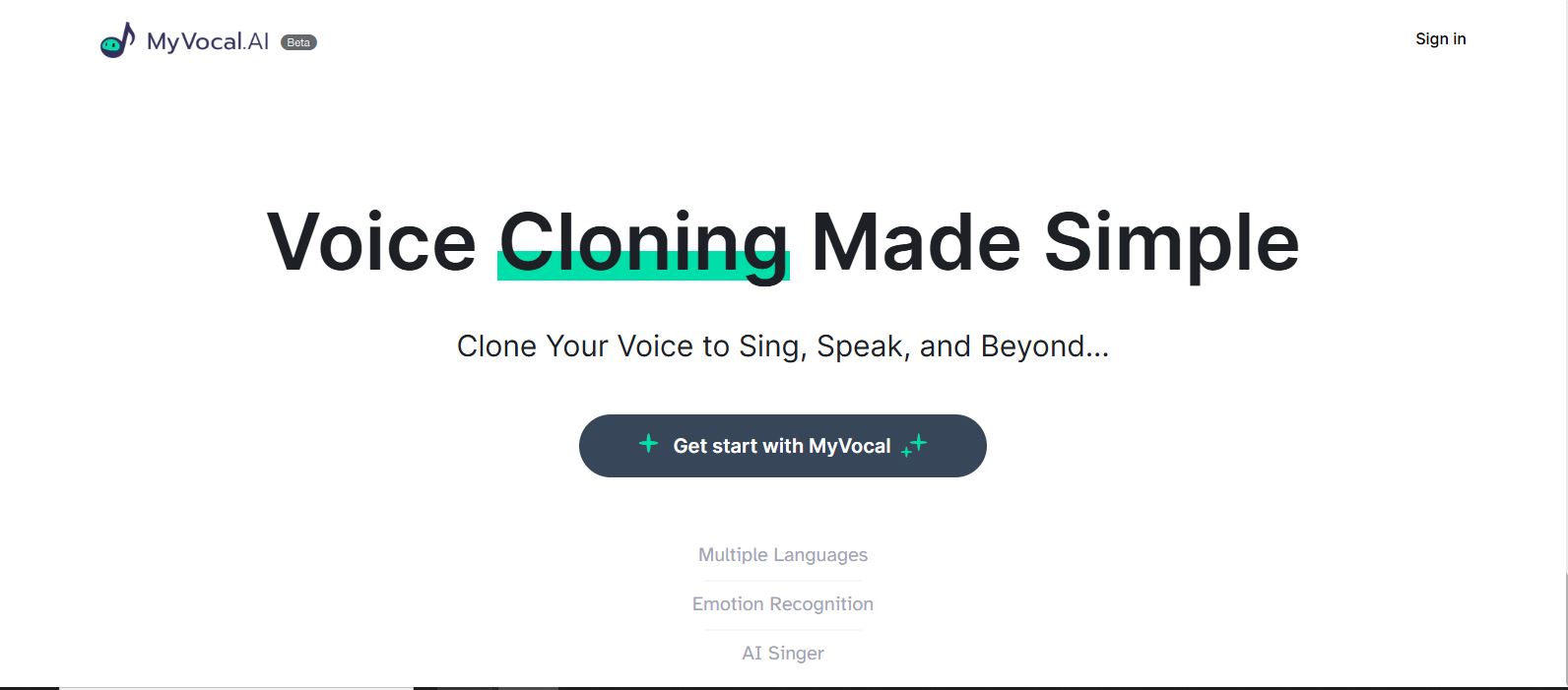 MyVocal AI Screenshot